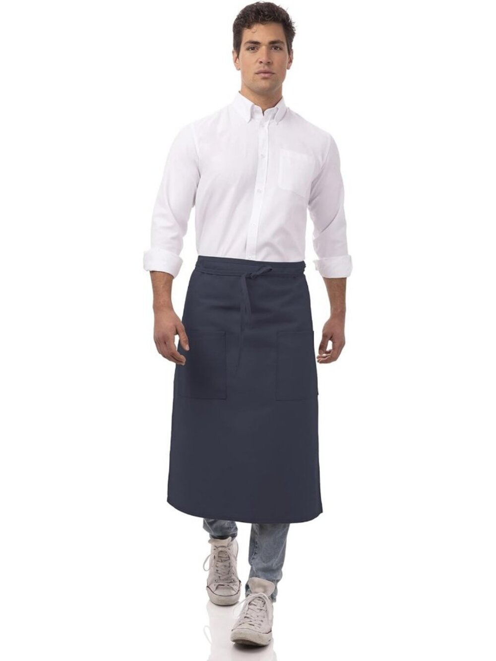 Unisex Two Pocket Bistro Apron | Adjustable, Durable Kitchen Wear for Chefs
